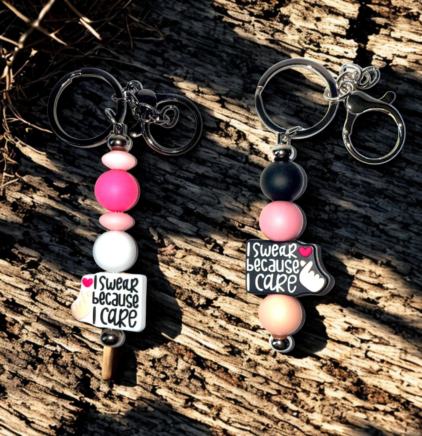 I Swear Because I Care Keychain