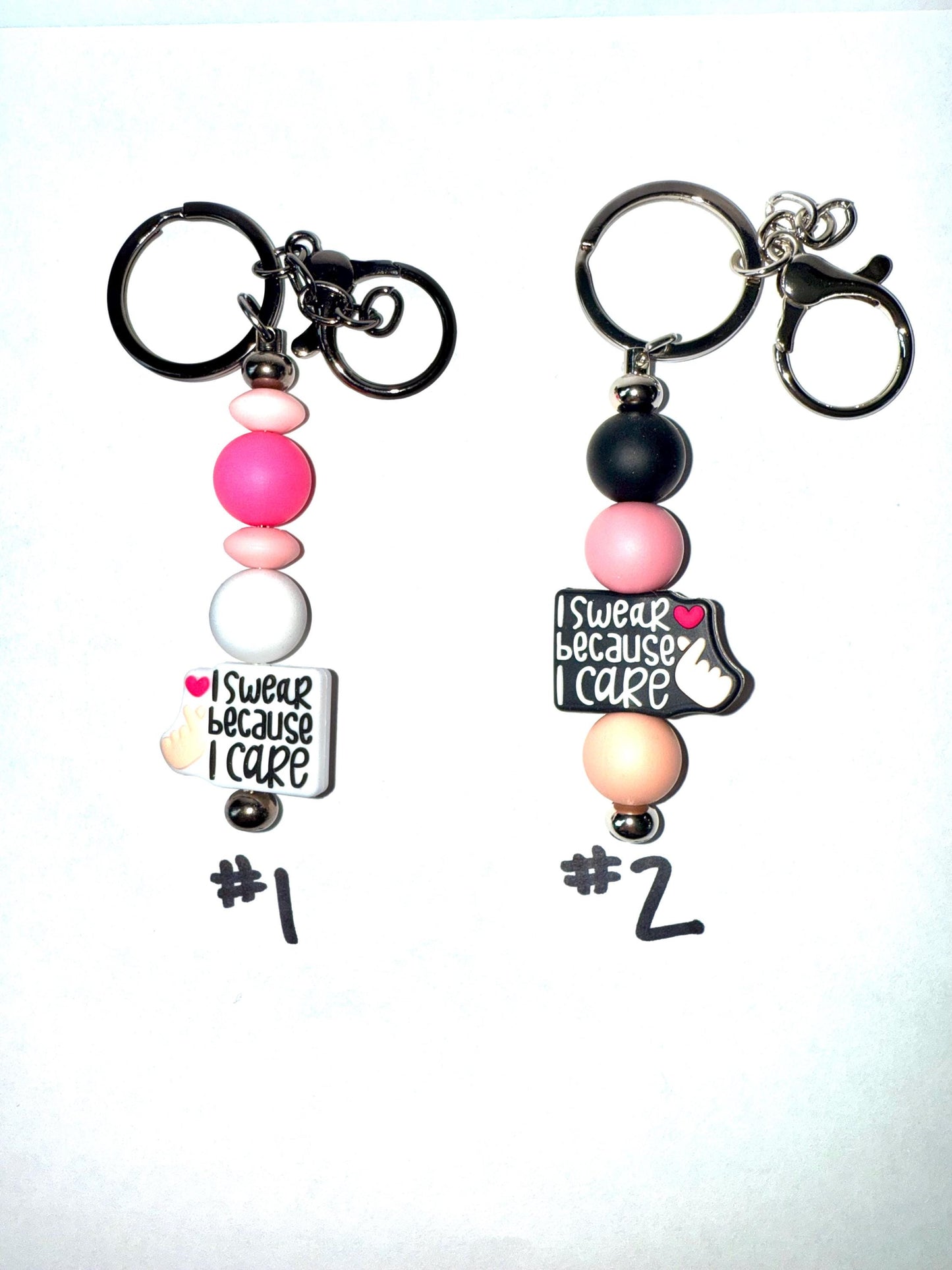 I Swear Because I Care Keychain